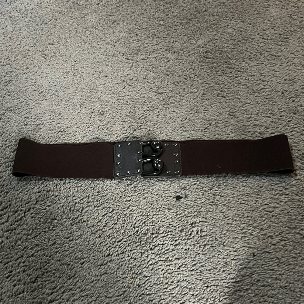 Men's Brown Belt with Black Buckle